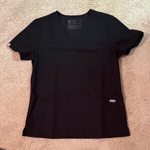 Figs Women's Classic Black Short Sleeve Top